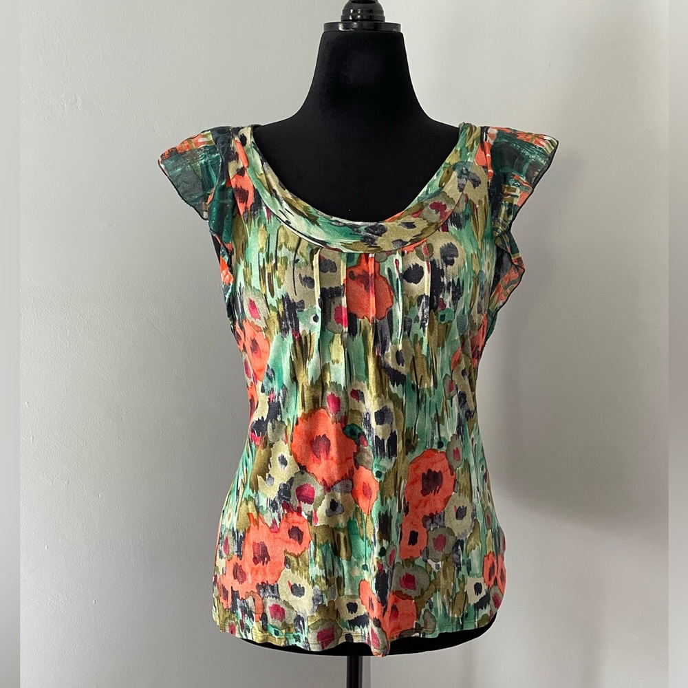 Anthropologie Floral Top - Size Large - EUC